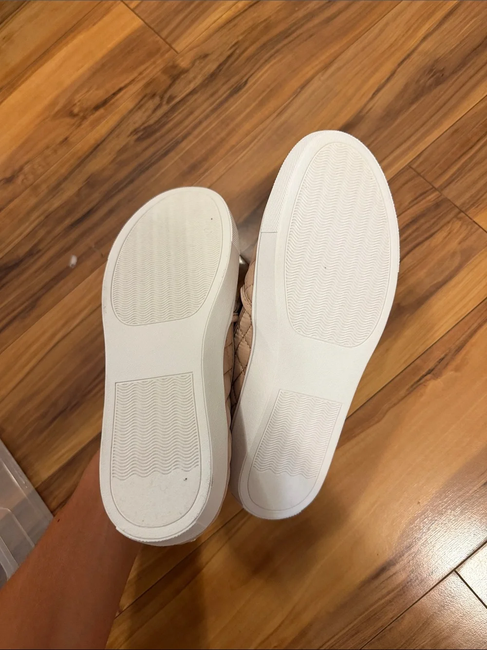 Steve Madden Quilted Slip-On Sneakers in Beige